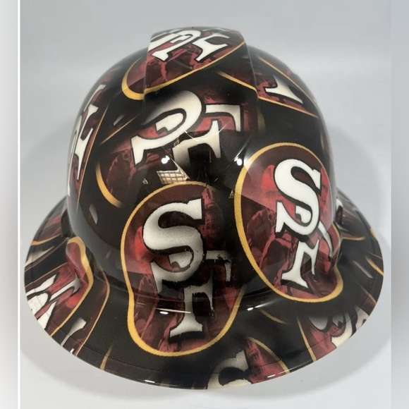 New Full Brim Hard Hat Custom Hydro Dipped SAN FRANCISCO 49er’s - Picture 1 of 6